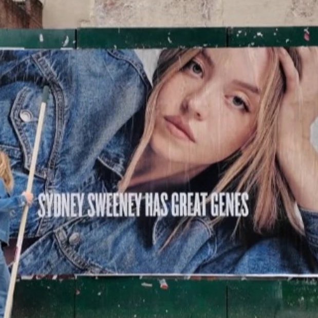 AE ad that says 'Sydney Sweeney has great jeans'