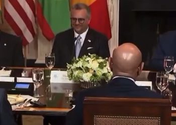 Trump and Liberian President at White House dinner