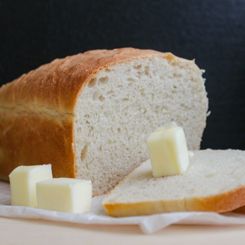 bread on white ceramic plate