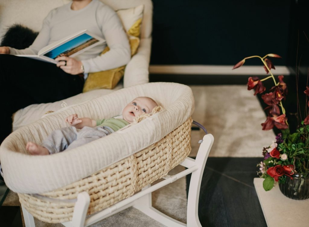 Baby in crib