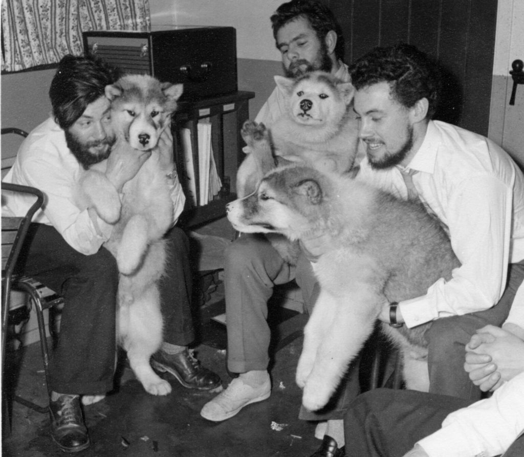 Dennis Bell on the left with dogs