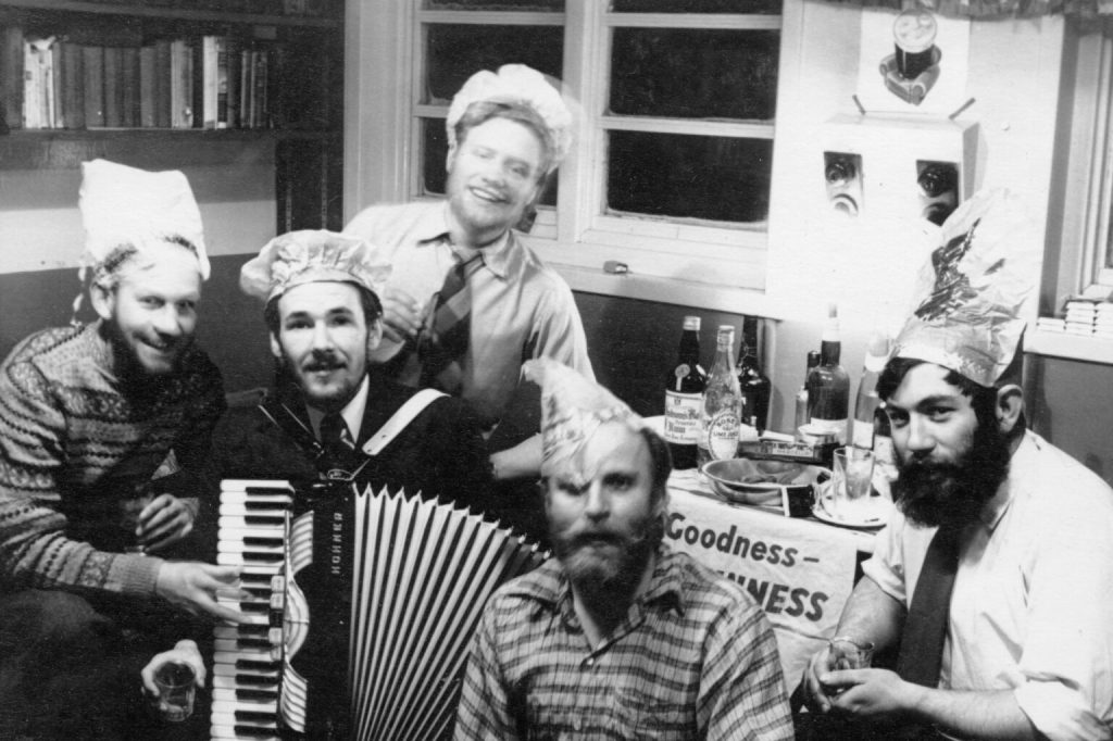 Dennis Bell on the far right during Christmas