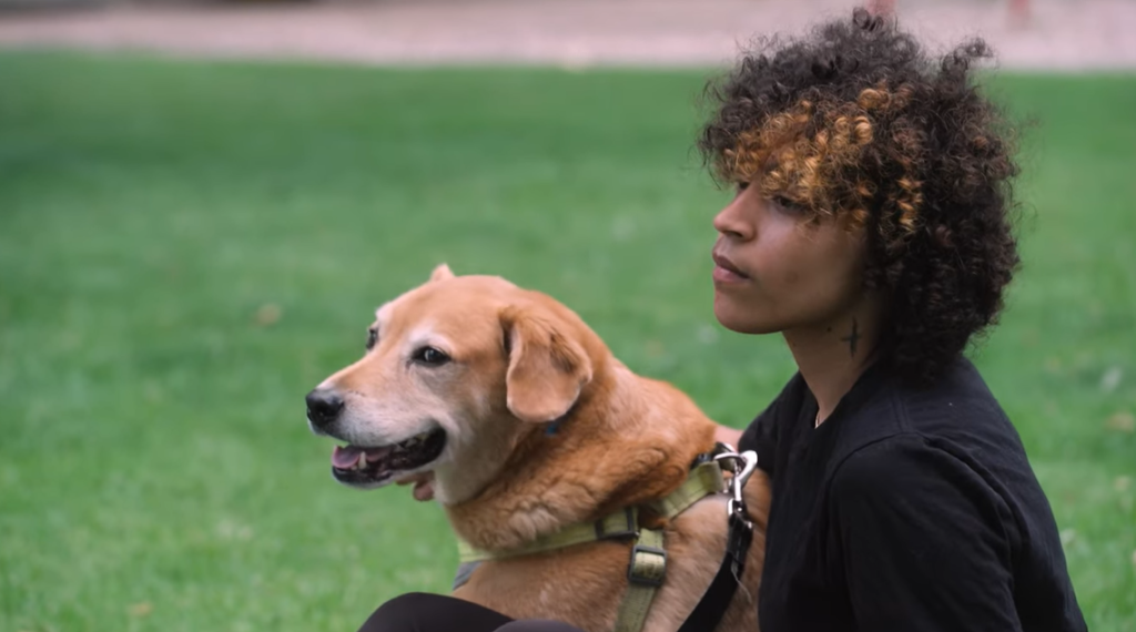 Gerika Mudra with a dog (Gender Justice)
