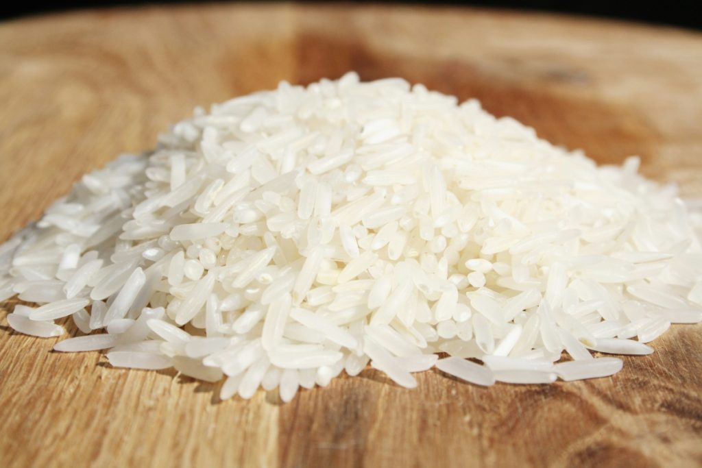 Pile of rice grains