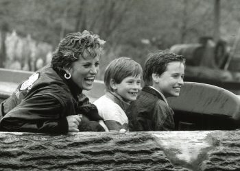 Princess Diana with her sons Harry and William