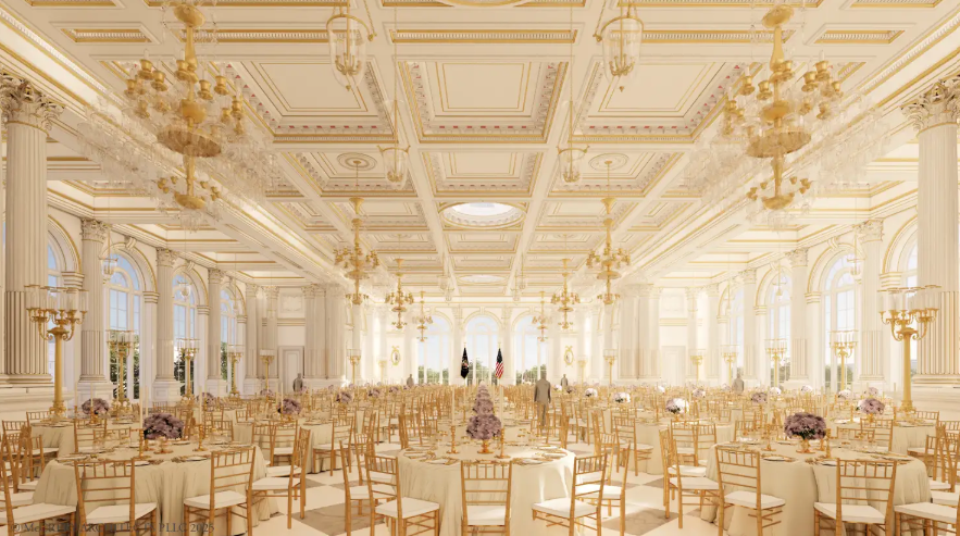 A rendering of White House Ballroom