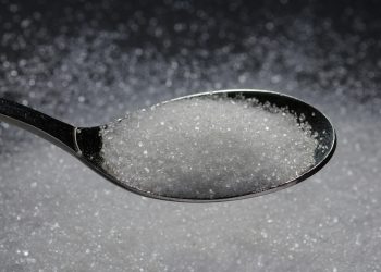 Sugar on spoon