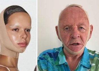 Anthony Hopkins, SKIMS face wrap