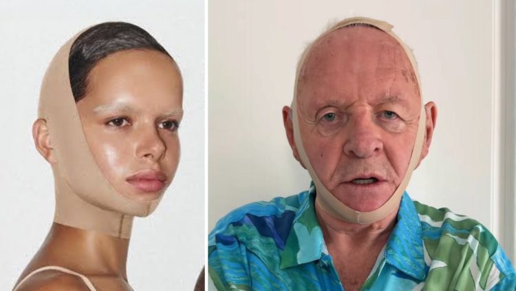 Anthony Hopkins, SKIMS face wrap