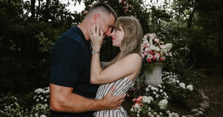 Taylor Swift and Travis Kelce engagement photo