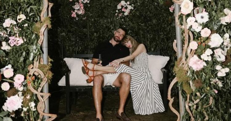 Taylor Swift and Travis Kelce engagement photo