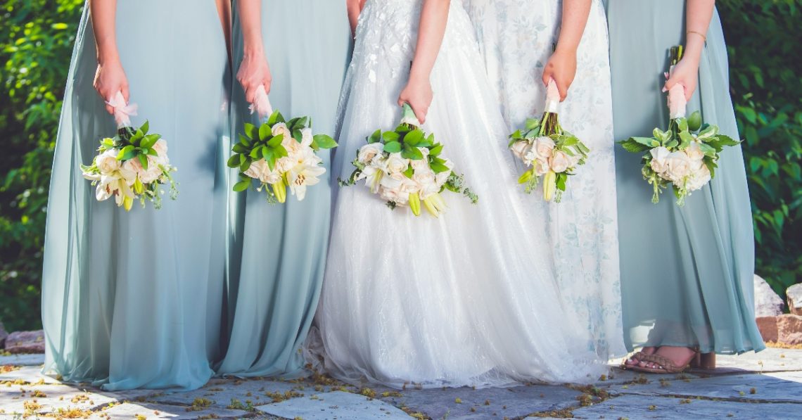 Bride and bridesmaids