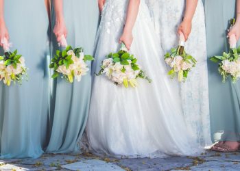 Bride and bridesmaids