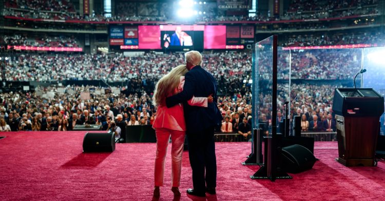 Erika Kirk and Donald Trump