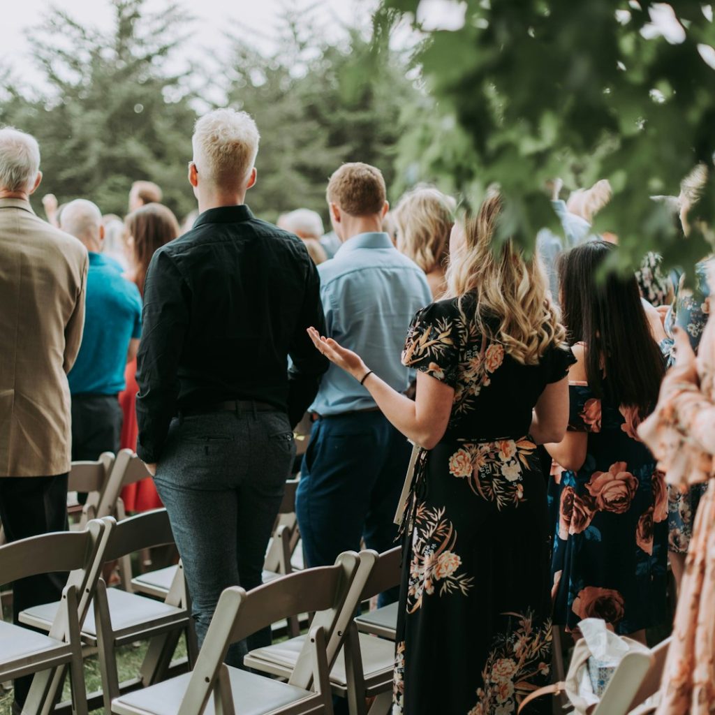 group of people praying