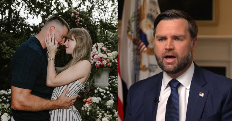 Taylor Swift and Travis Kelce and JD Vance