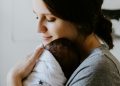 Mom holding baby