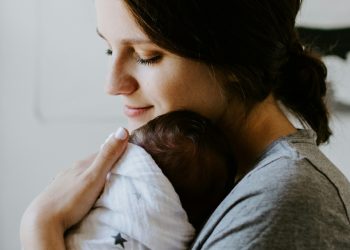 Mom holding baby