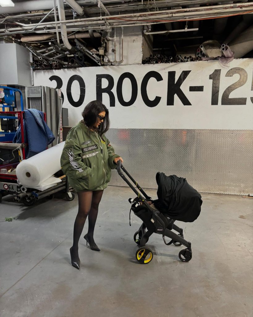 Kourtney Kardashian with her child.