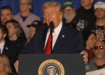 Donald Trump making speech