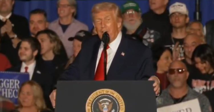 Donald Trump making speech